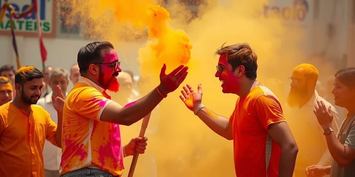 Spectacle Anise Ace Holi Festival Spectacle Anise Ace Holi celebration showing players throwing colored powder at each other with vibrant colors filling the screen